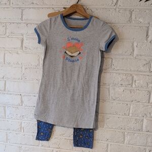 American Girl Gray and Blue S'mores Pajama Set